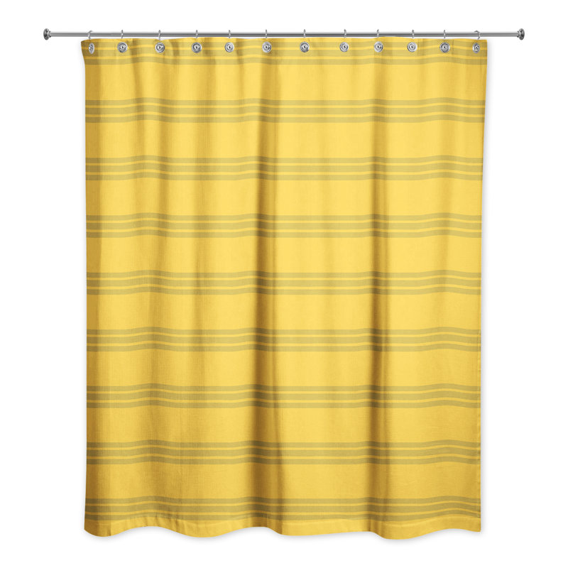 Rideau de douche simple Mathes, Jaune