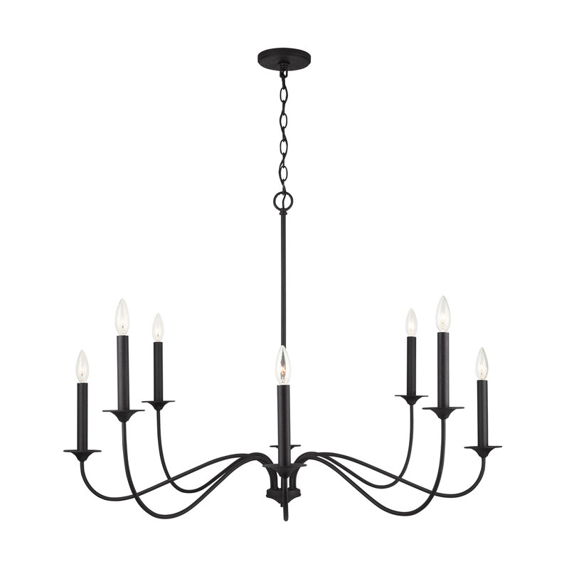 Lustre traditionnel 6 lumières façon bougie Vincent, H 29,5 po x l 40 po x P 40 po, 8