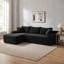 Canapé modulaire 106,32 "avec canapé en L modulaire avec méridienne en L et canapé en velours côtelé faisant face à gauche pour le salon, la chambre à coucher-1109848322
