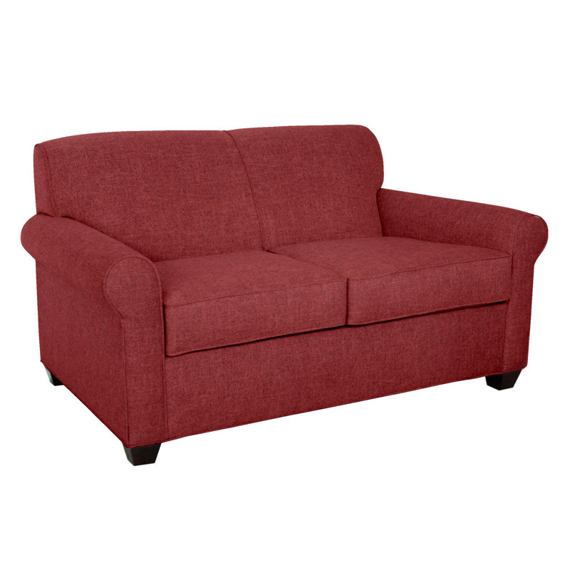 Finn 59" Rolled Arm Loveseat, Dorset Cherry, Cafelle