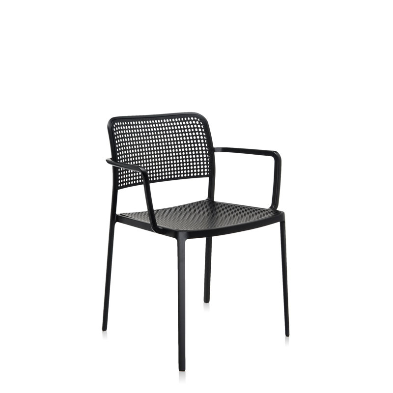 Audrey Armchair, Black, Black Painted Steel