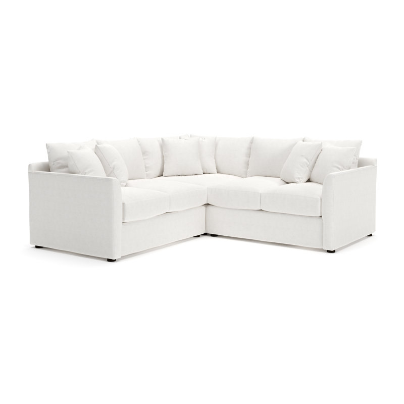 Cecelia Upholstered L-Sectional, Left Hand Facing, Nomad Snow Crypton® Chenille