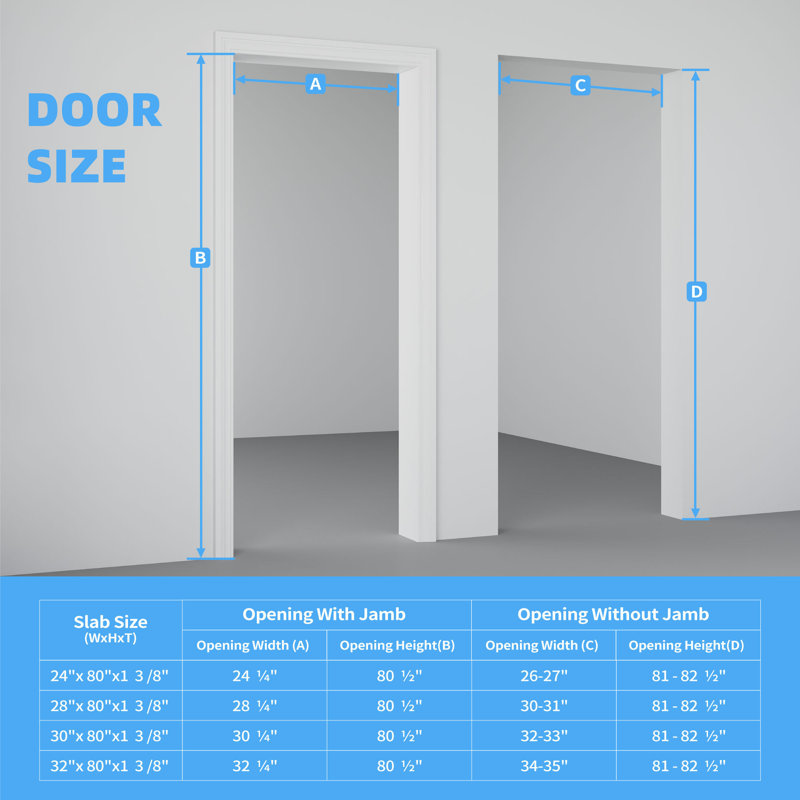 Portes intérieures modernes en bois aggloméré 24 po x 80 po
