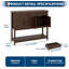 Buffet 47 pouces avec 4 portes de grange et tablette ouverte, console de rangement en bois-933264926