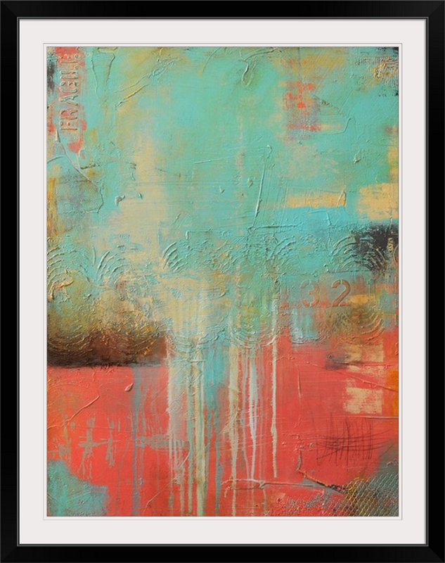«Casa Falls» par Frisco, impression, l 44 po x P 35 po x H 1 po, Cadre noir