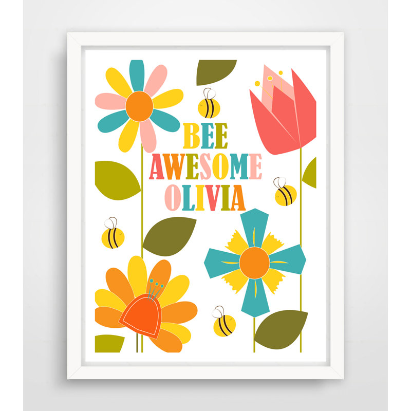 Impression sur papier Bee Awesome, H 10 po x l 8 po, Oui