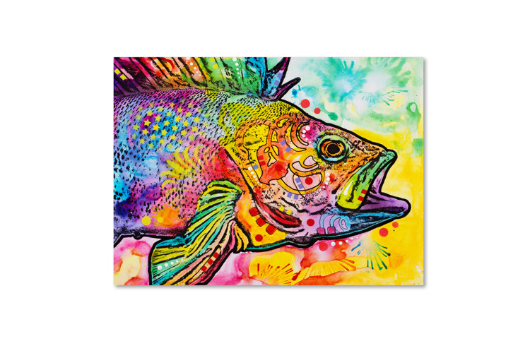 'Fish' Graphic Art Print on Wrapped Canvas