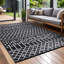Tapis d'extérieur marocain noir / blanc Aldo-1409663822