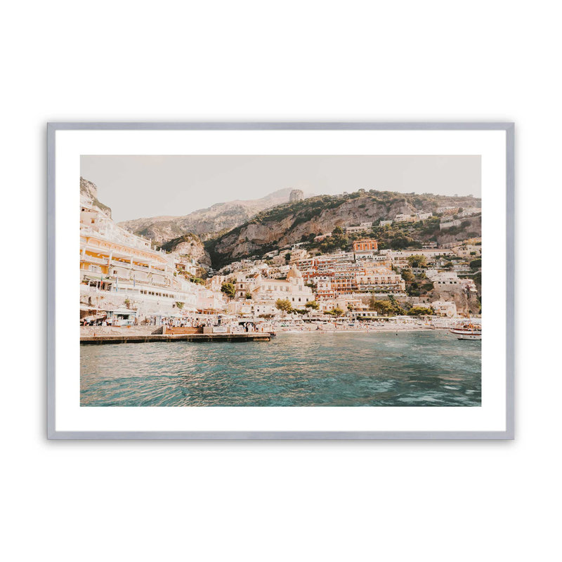 Coastal Splendor Print, Polished Chrome Framed, 12.25" H x 15.25" W x 1.25" D