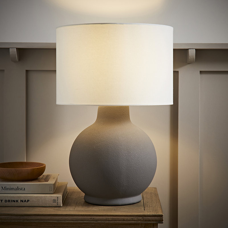 Ceramic Table Lamp, Grey