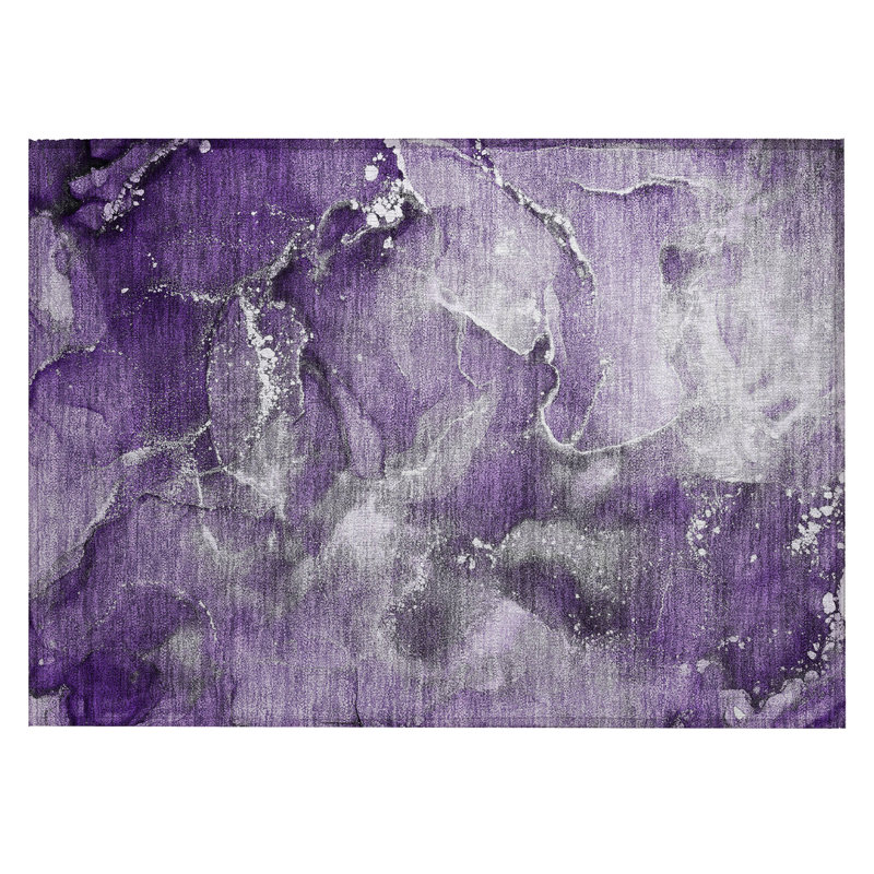 Kianalee Abstract Machine Woven Indoor / Outdoor Rug , Rectangle 1'8" x 2'6"