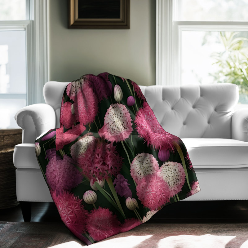 Petal Path Park - 1 Piece Premium Sherpa Blanket, Lit simple