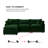 Modular L-Shaped Sectional Sofa Couch With Ottoman,Soft Chenille Fabic,3-Seater-224201410
