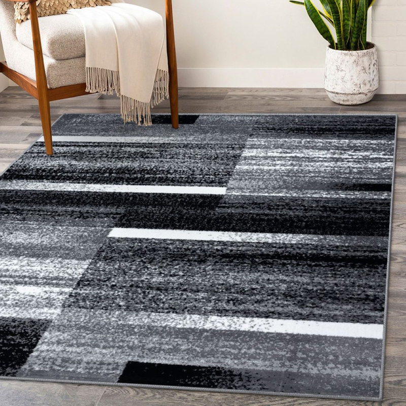 Tapis gris Alaycia, Rectangle 5 pi x 7 pi