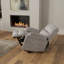 Fauteuil relevable moelleux en tissu colombe Lucie