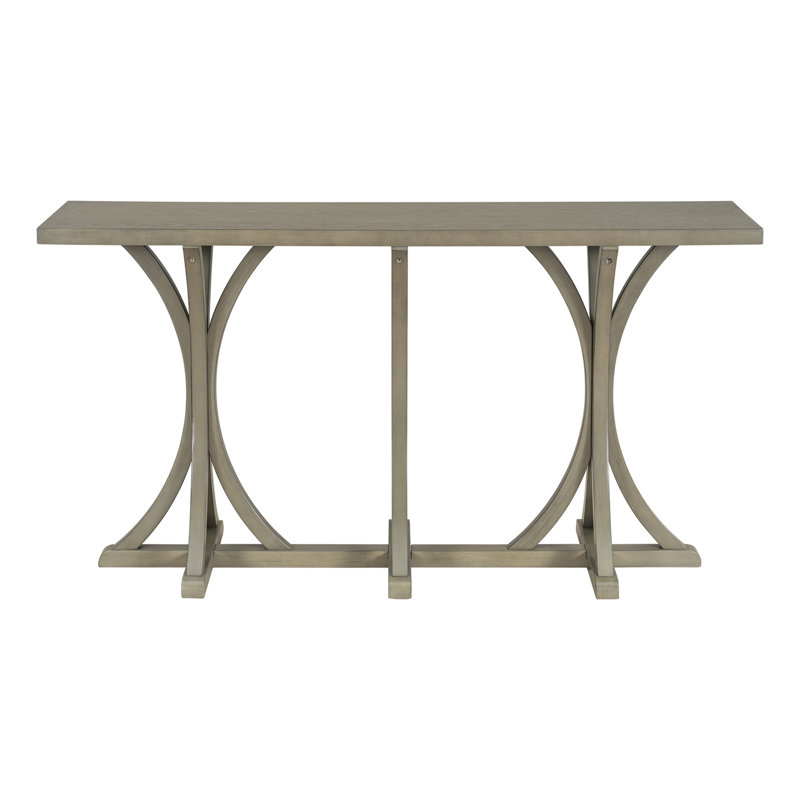 Console en bois Thedrick 59,8 po, Gris