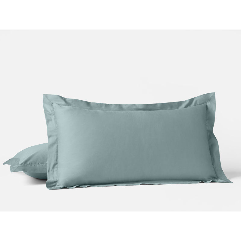 Organic Relaxed Sateen Standard Sham Set, Pacific Blue, King