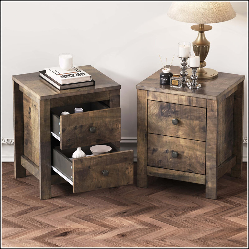 Table de chevet en bois Farmhouse