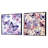 Fluttering Purple Butterflies Pattern - Animals Butterfly Square Collage Set Of 2-524652560-524652561