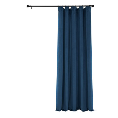 Matra Plush Velvet Room Darkening Curtain Panel
