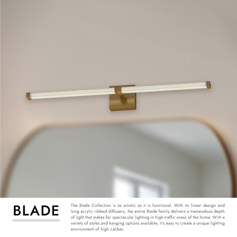 Blade 1 - Light LED Wallchiere, Brushed Gold