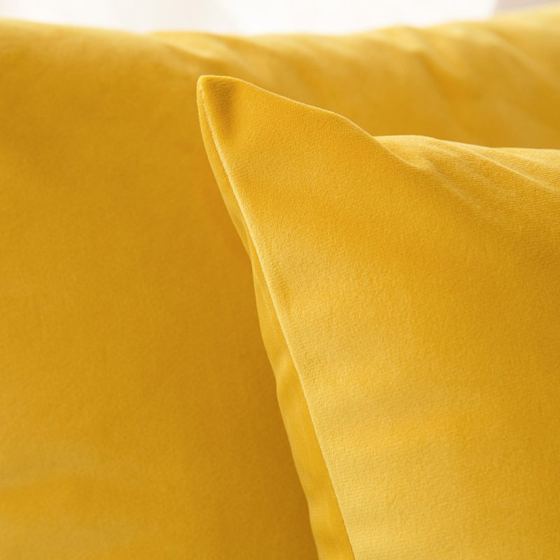 Solid Velvet Reversible Pillow Cover, Green, 22"H x 22"W