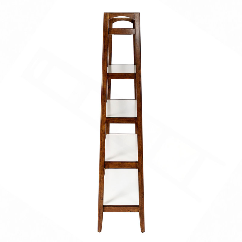 Shelf Bookcase, Off-White/Pecan