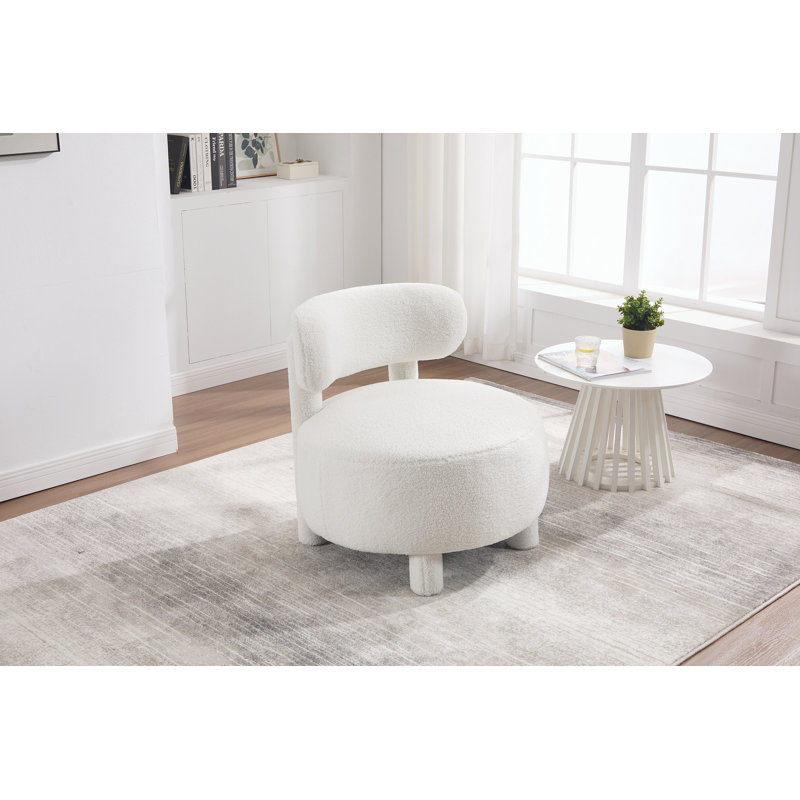 Fauteuil d'appoint sans accoudoirs, Blanc