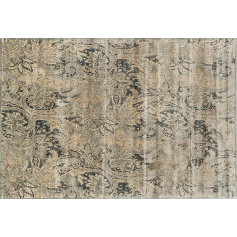 Keever Viscose Floral Indoor Rug, Rectangle 12' x 15'