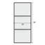 Porte de grange coulissante en métal et en verre givré 36 po x 84 po avec quincaillerie d'installation (fermeture en douceur incluse)-1051180752-1051180759