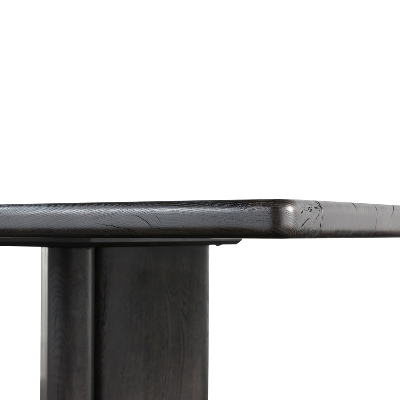 Castro Solid Oak Dining Table, Natural Reclaimed French Oak