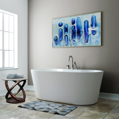 Xeden 62'' x 31.5'' Soaking Acrylic Bathtub