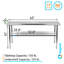 Table de travail en acier inoxydable avec tablette inférieure. Table de préparation en métal. Certifié NSF-49453604