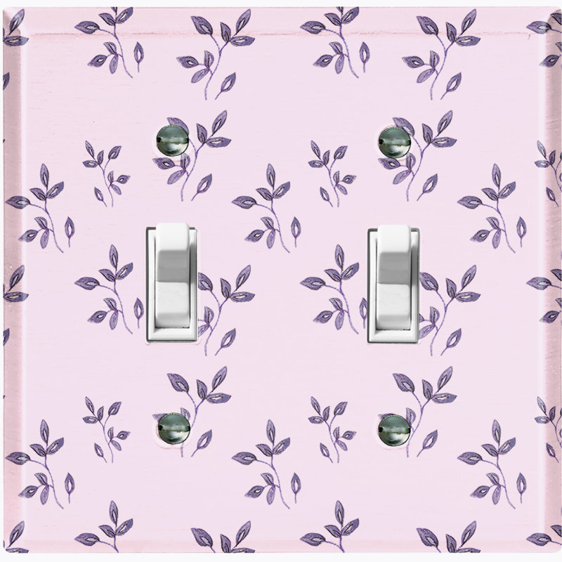 Patterned 2 - Gang Toggle Light Switch Standard Wall Plate