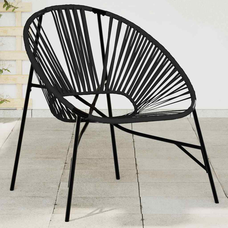 Garden Egg Chair Poly Rattan, Black