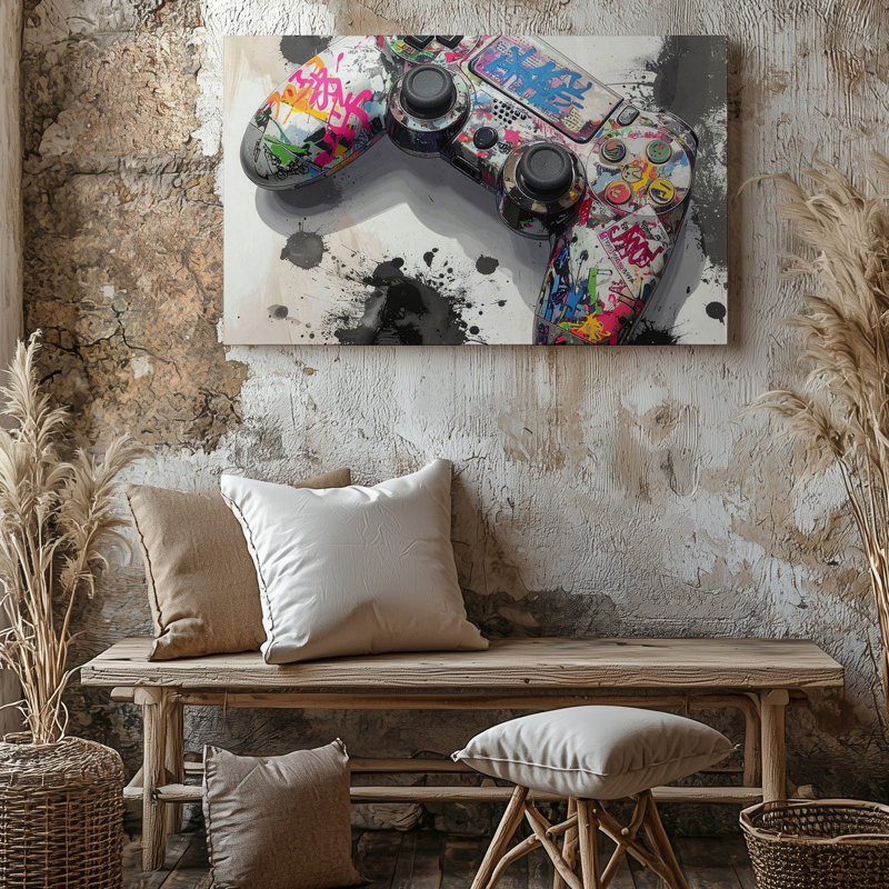 Wall Art Graffiti Gamer Urban Street Art, H 11 po x l 14 po