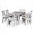 Rectangular 7 Pcs Dining Set
