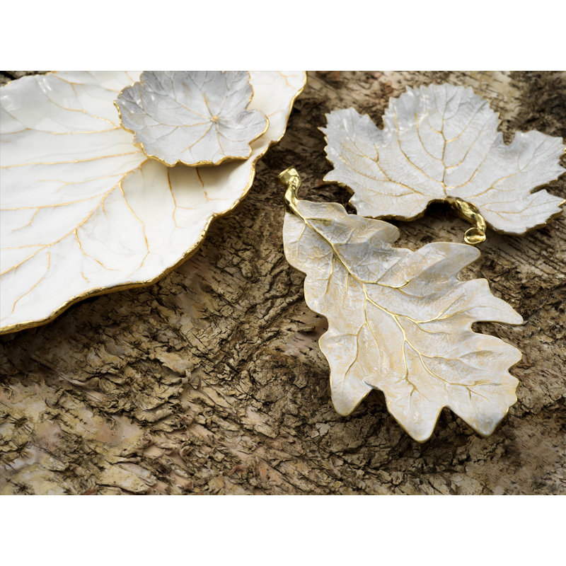 Winter Leaves Geranium Dish