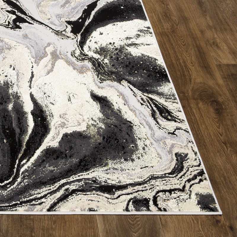 Allyce Abstract Area Rug, Rectangle 80 x 150cm
