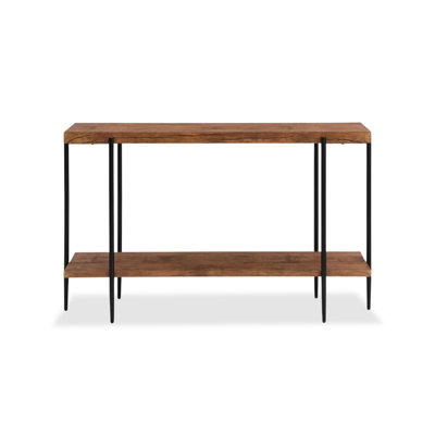 Brown Solid + Manufactured Wood Rectangular Console Table