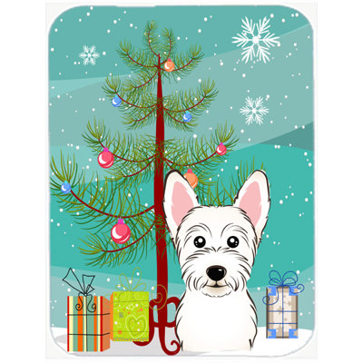Planche à découper en verre caroline et westie Under the Christmas Tree