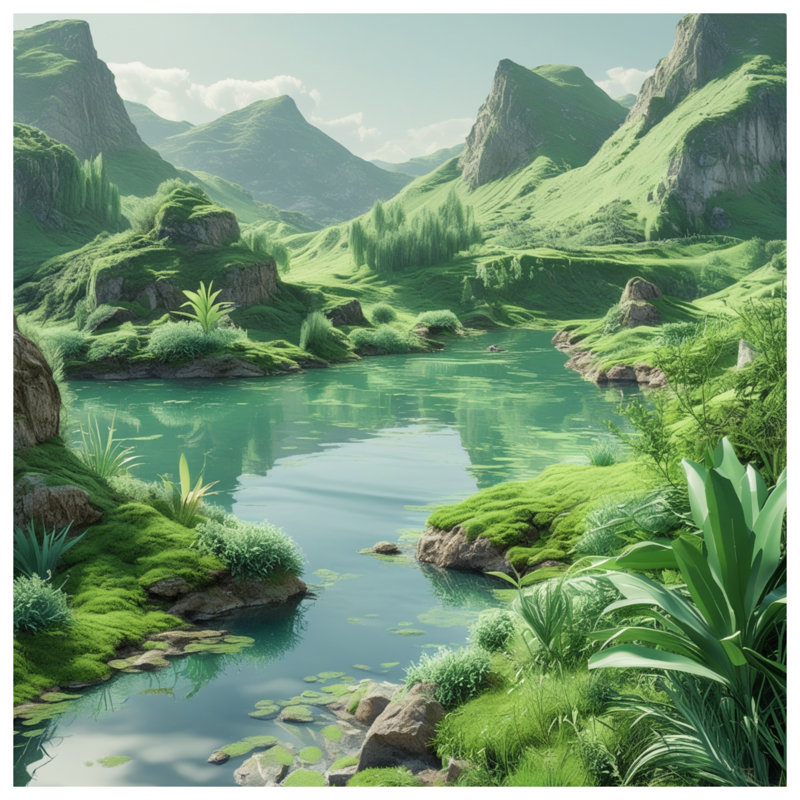 Rideaux de douche Lush Green Valley, L 70 po x H 72 po