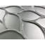 Art Deco Handmade Frosted Mirror 12" x 13" Glass Peel & Stick Tear Drop Mosaic Tile