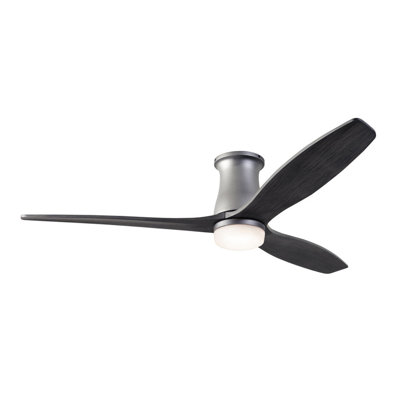 Arbor 54'' Ceiling Fan with LED Lights, Ebony, Graphite, Wall/Remote Combo Controls