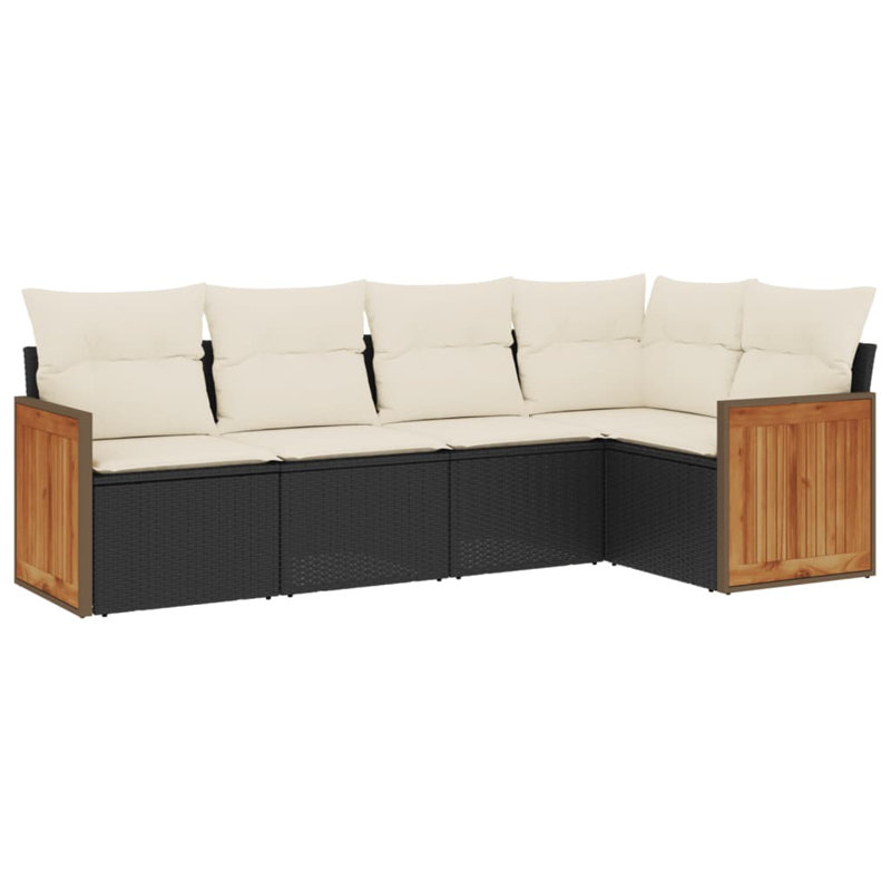 Ensemble de canapé de jardin Vidaxl - noir