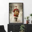 «Santa Claus Walking in Winter Road», impression sur toile-107118533-107118535