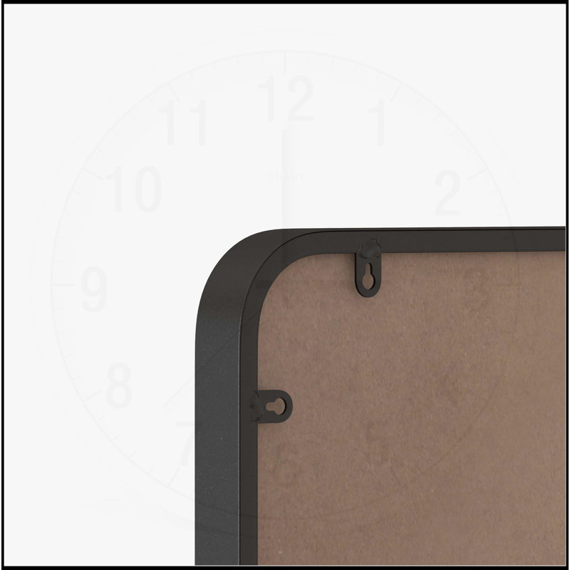 Rectangular Mirror Metal Framed, Black, 30" x 40"