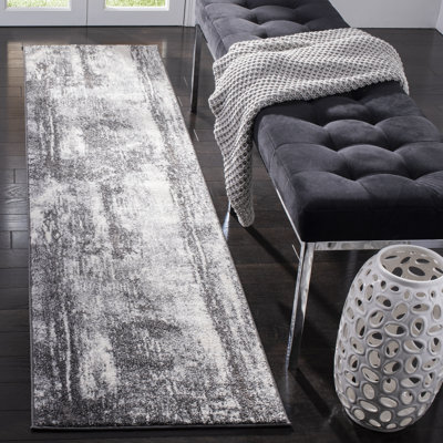 Tapis gris foncé / ivoire Elmina