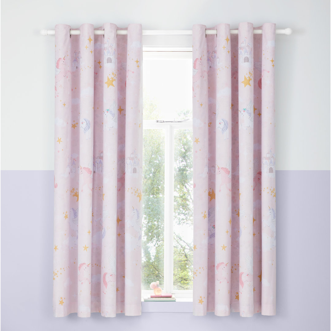 Fairytale Unicorn 66x72 Inch Curtains