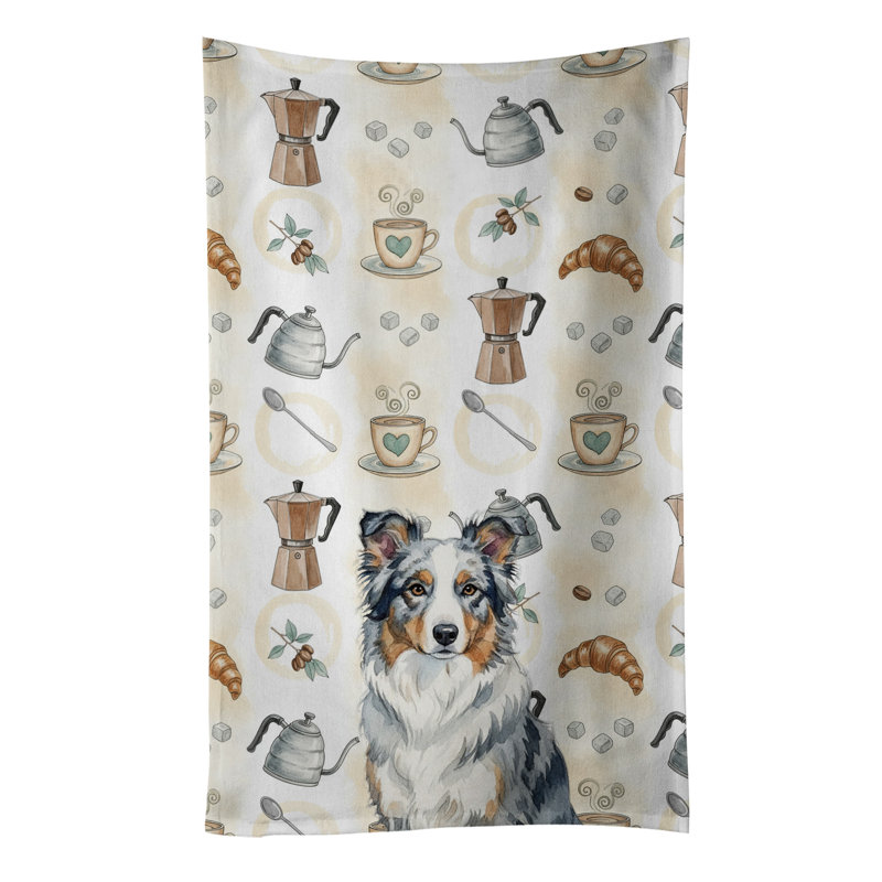 Serviette de cuisine Coffee Bar, Border collie bleu Merle